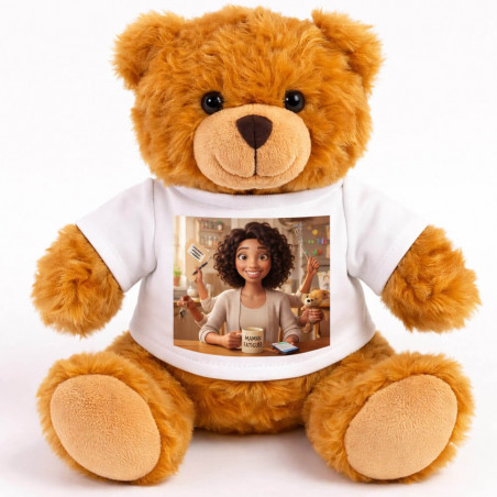 Orsacchiotto di peluche personalizzato effetto mamma multitasking Shiva