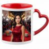 Tazza con manico a forma di cuore rosso personalizzata in stile mamma star del cinema