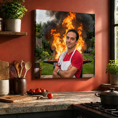 Ritratto papà re del barbecue