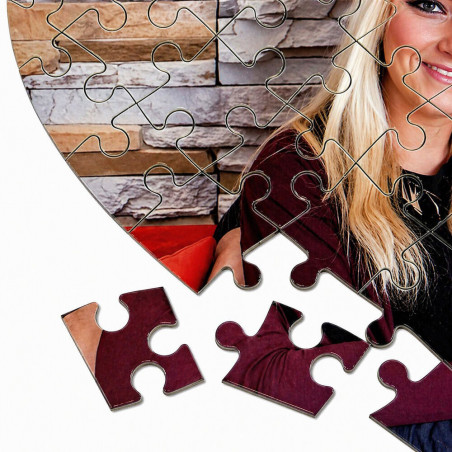 Dettaglio del puzzle cuore personalizzato