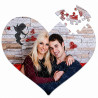 Cuore puzzle con foto su di esso