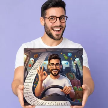 Ritratto personalizzato con IA papà pilota 🚗 | Regalo originale per la festa del papà