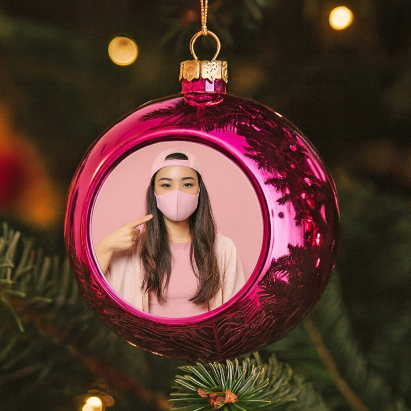 Pallina di Natale rosa