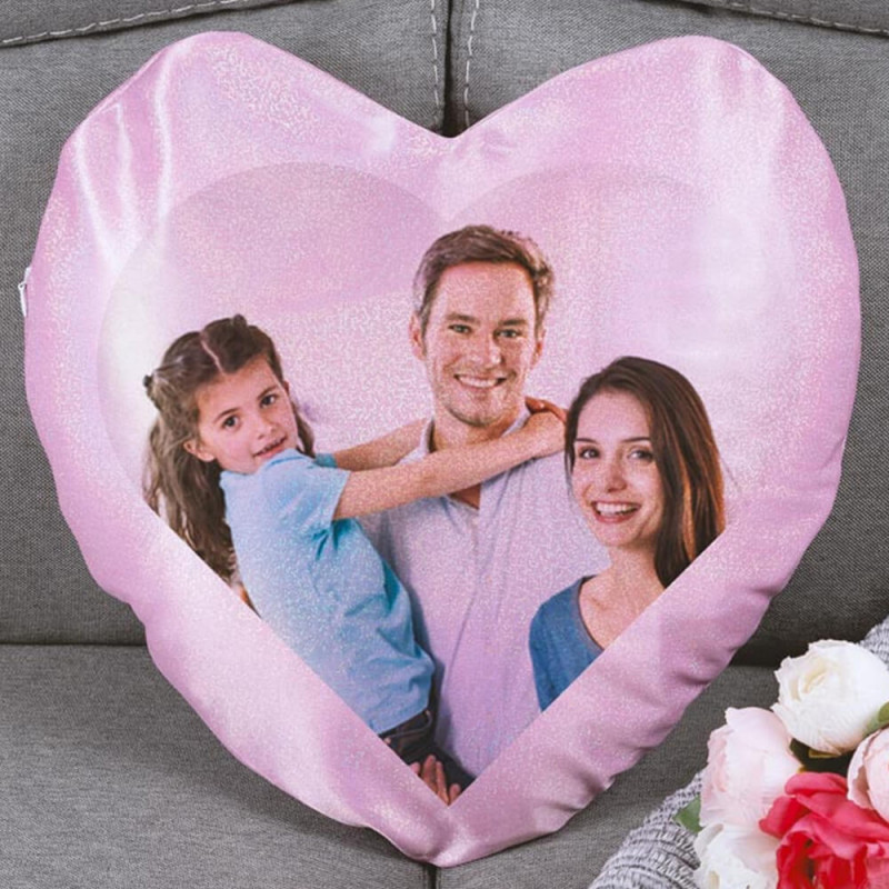 Cuscino cuore glitter foto