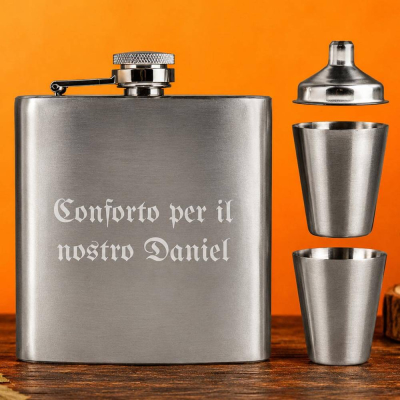 Cofanetto fiaschetta incisa