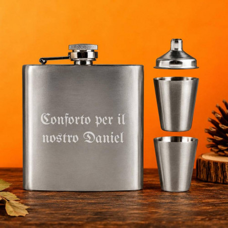 Cofanetto fiaschetta incisa