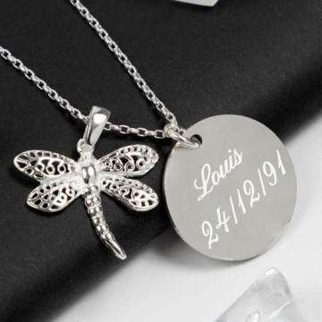 Collana libellula incisa