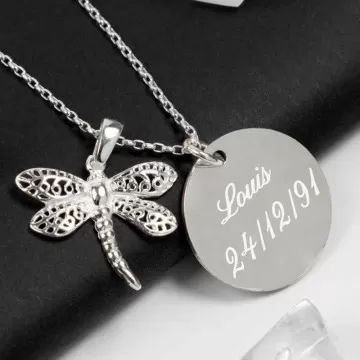Collana libellula incisa