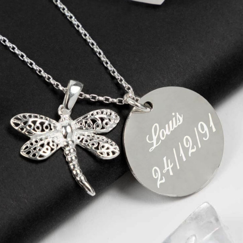 Collana libellula incisa