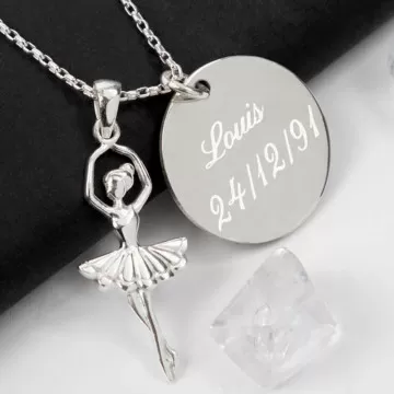 Collana ballerina incisa