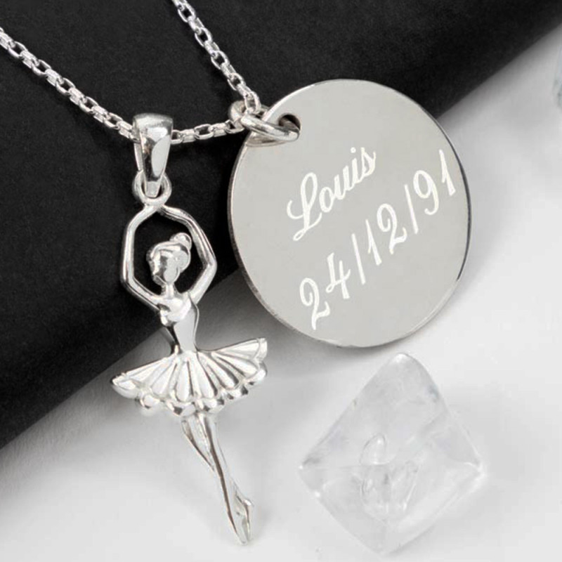 Collana ballerina incisa
