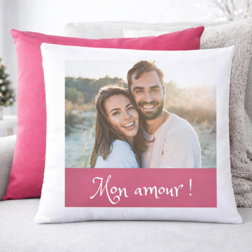 Cuscino fucsia con foto