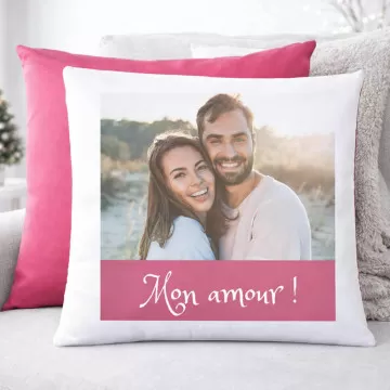 Cuscino fucsia con foto