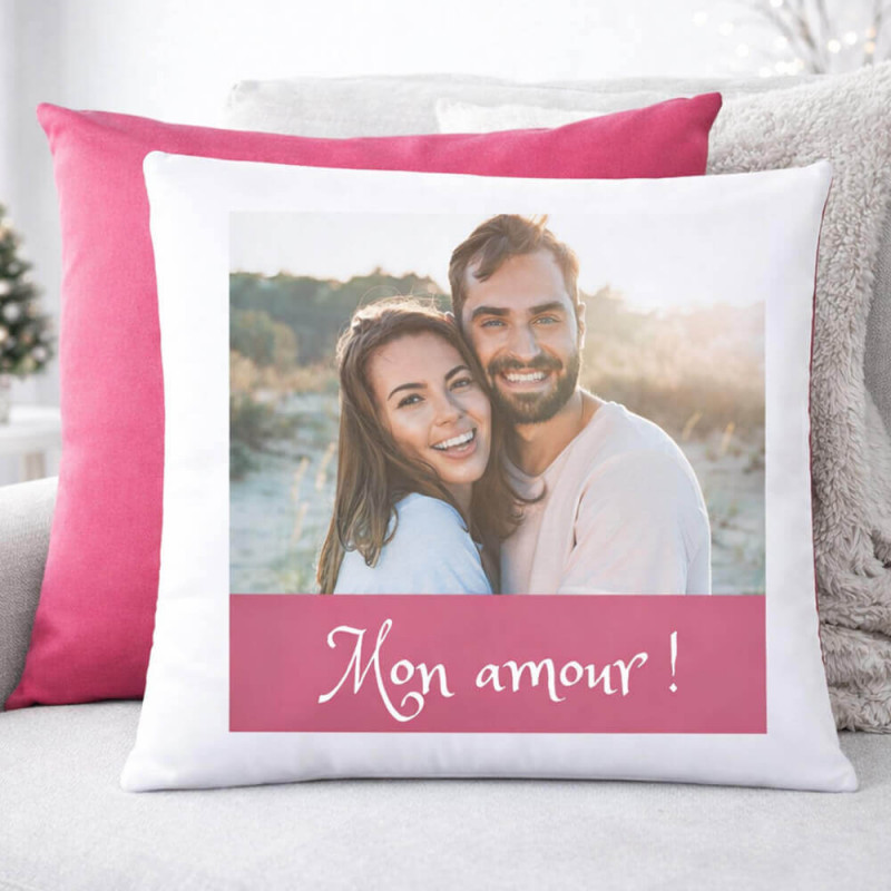 Cuscino fucsia con foto