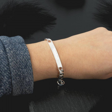 Bracciale con targhetta inciso