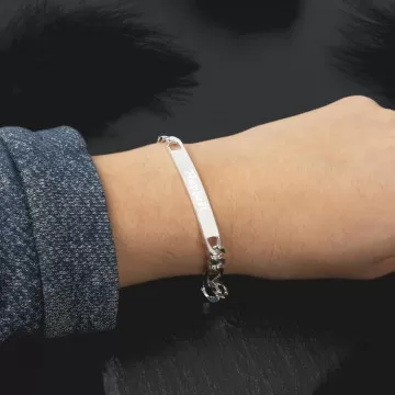 Bracciale con targhetta inciso