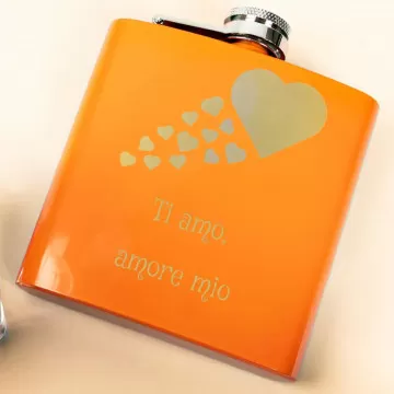Fiaschetta arancione personalizzata