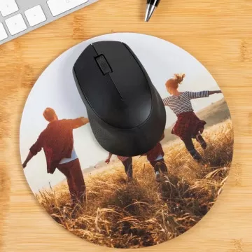 Tappetino mouse rotondo con foto