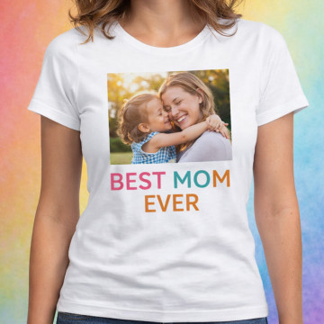 T-shirt donna con foto personalizzata