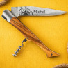 Coltello tascabile inciso con cavatappi