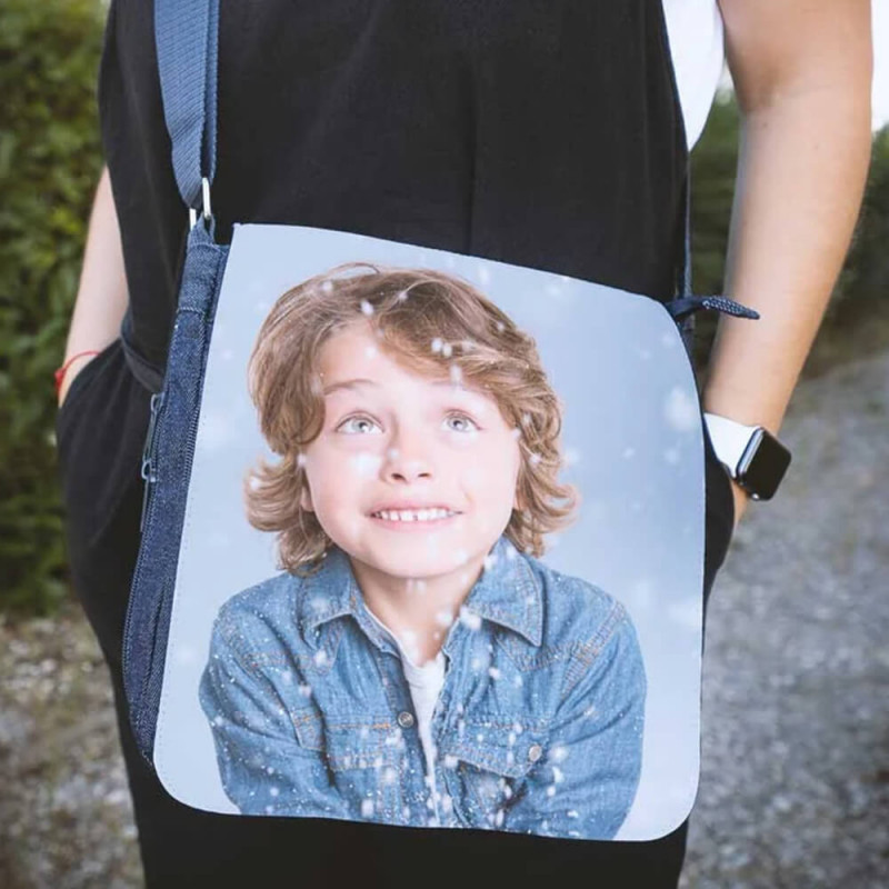 Borsa in jeans con foto personalizzata