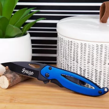Coltello blu personalizzato