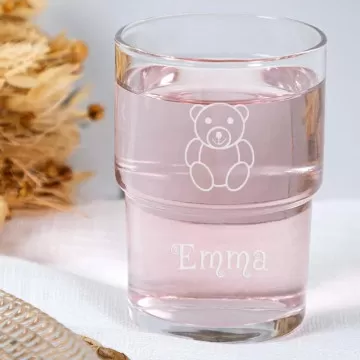 Bicchiere d'acqua inciso