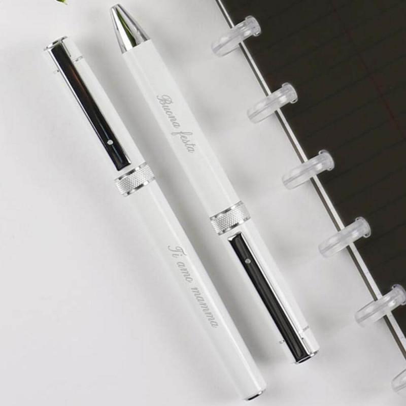Set penne bianche incise