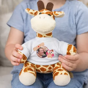 Peluche giraffa con foto