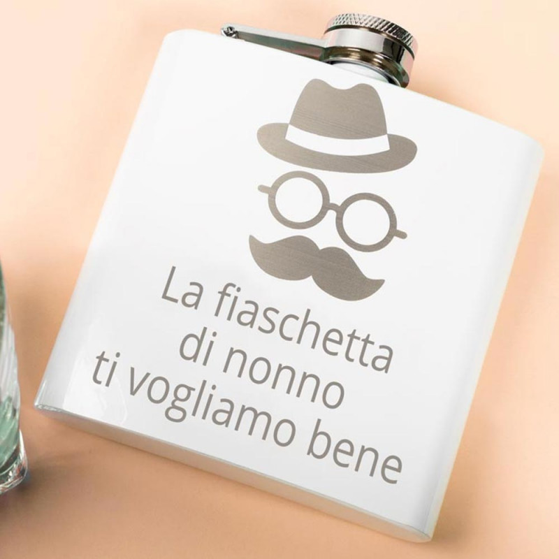 Fiaschetta bianca incisa