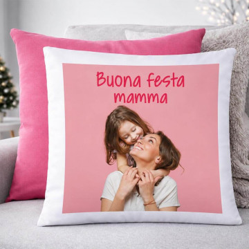 Cuscino rosa con foto