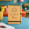 Blocco note bamboo inciso