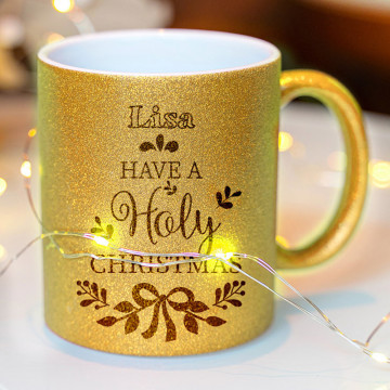 Tazza dorata personalizzata