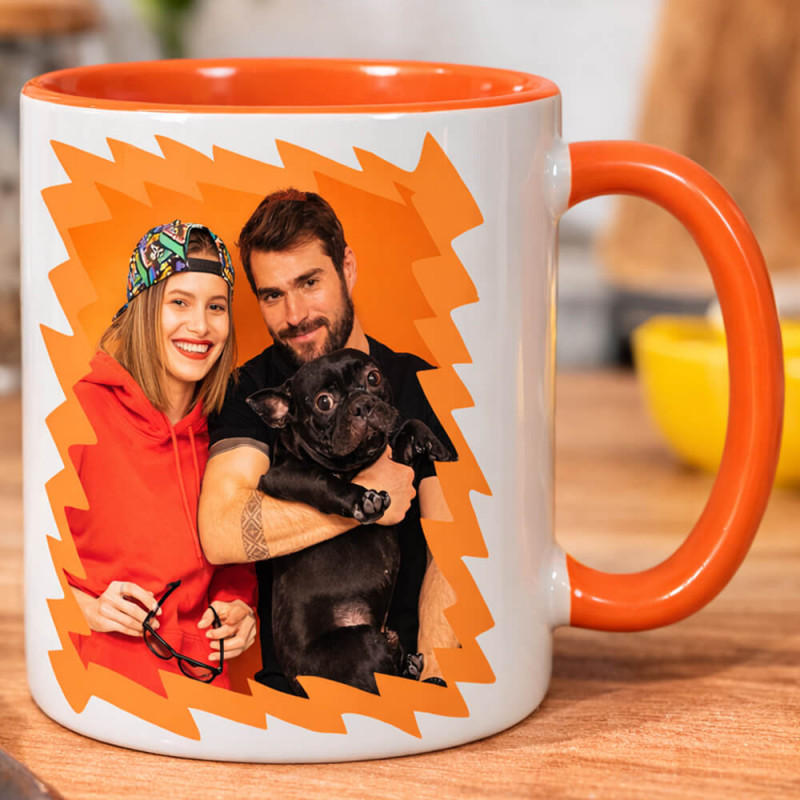 Tazza arancione personalizzata