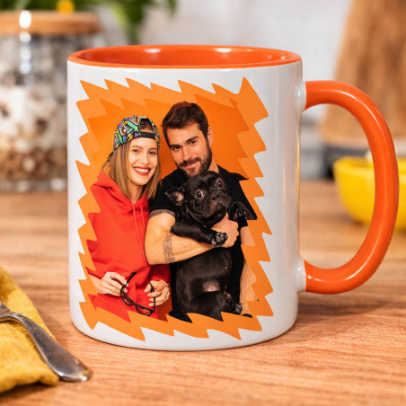 Tazza arancione personalizzata