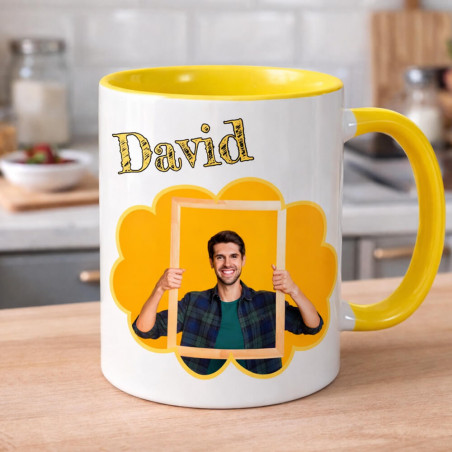 Tazza gialla personalizzata