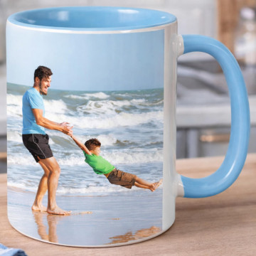 Tazza azzurro cielo personalizzata