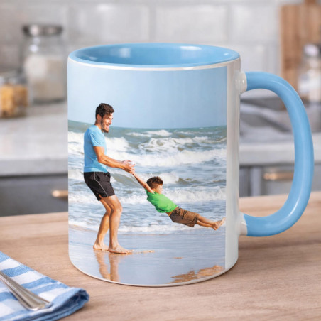 Tazza azzurro cielo personalizzata
