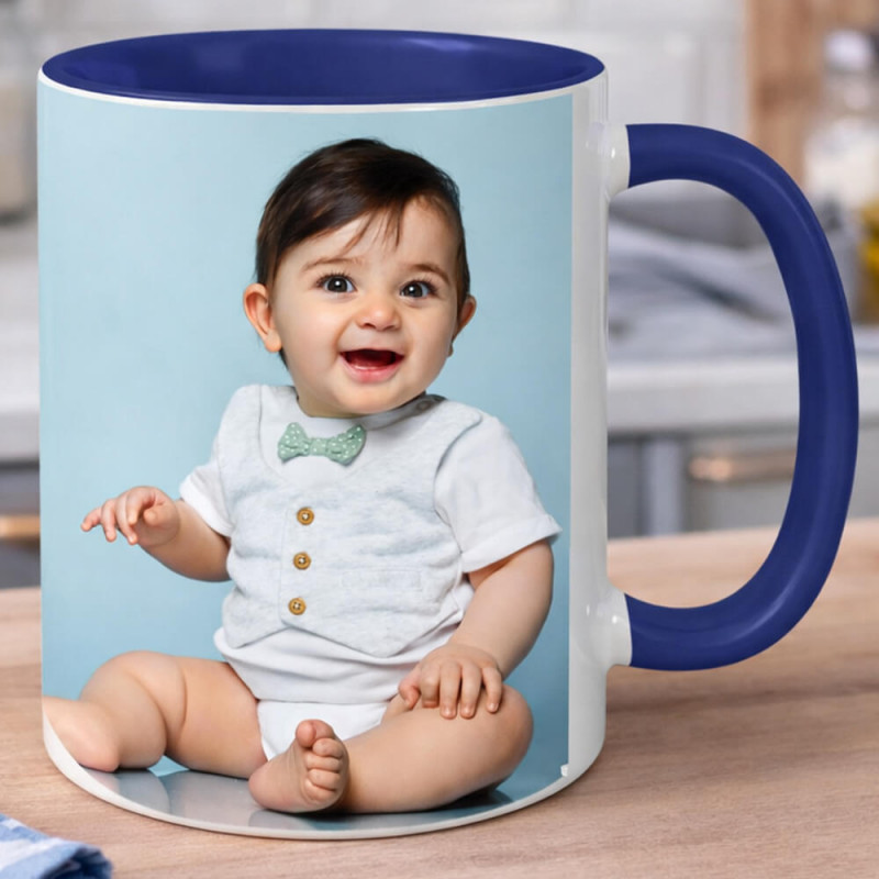 Tazza blu personalizzata
