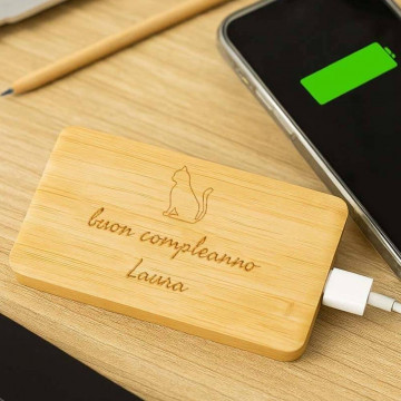 Power bank bamboo inciso