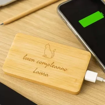Power bank bamboo inciso