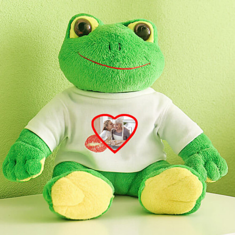 Peluche rana con foto