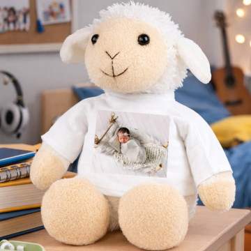 Peluche agnellino con foto