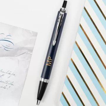 Penna Parker IM blu incisa