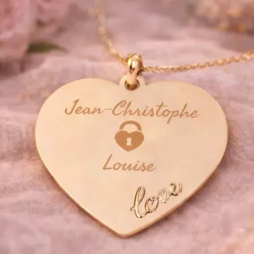 Collana cuore Love placcata oro