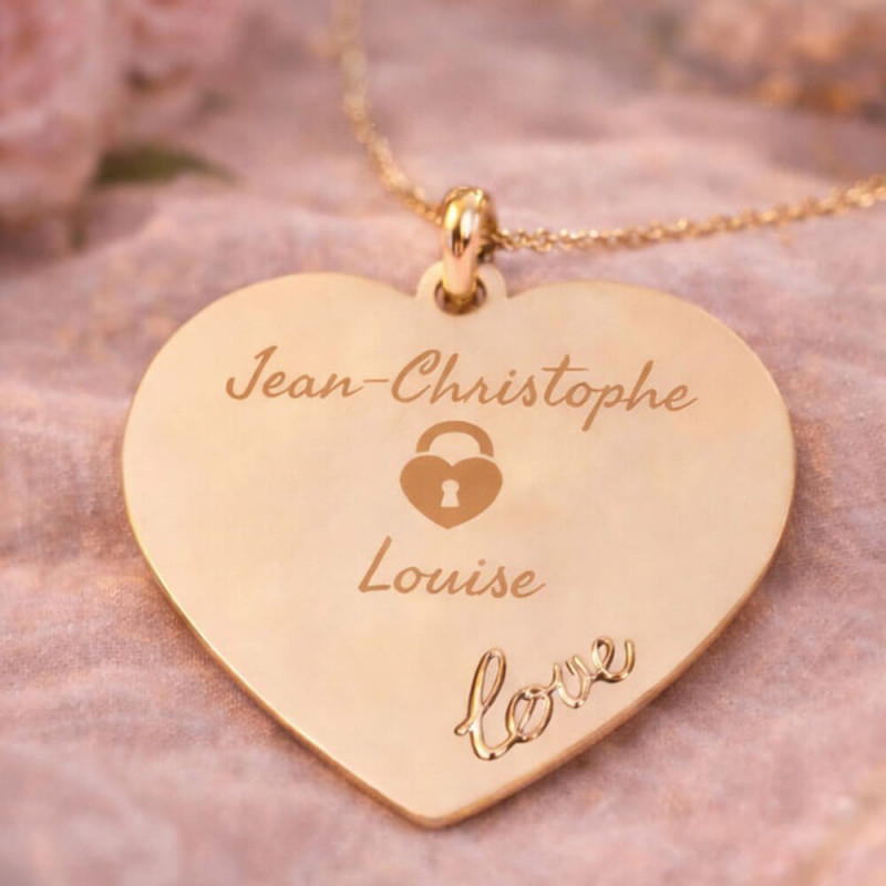 Collana cuore Love placcata oro