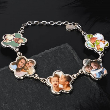 Bracciale 5 fiori con foto