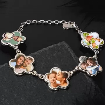 Bracciale 5 fiori con foto