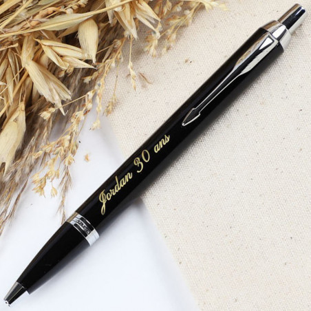 Penna Parker nera personalizzata