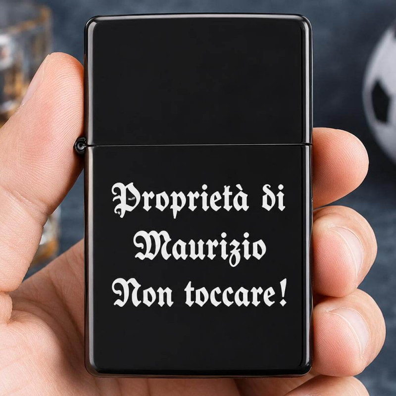Accendino nero personalizzato